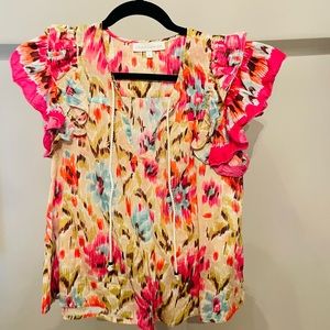 HOUSE OF HARLOW 1960 floral blouse